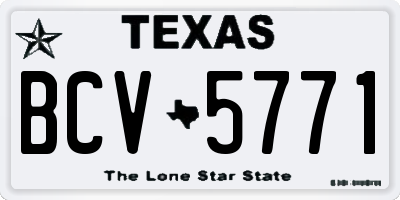 TX license plate BCV5771