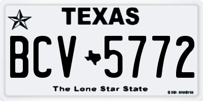 TX license plate BCV5772