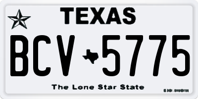 TX license plate BCV5775