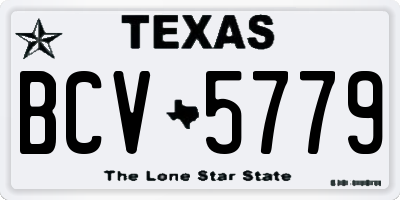 TX license plate BCV5779