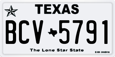 TX license plate BCV5791