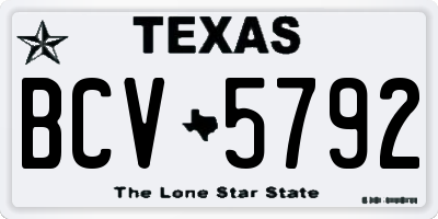 TX license plate BCV5792