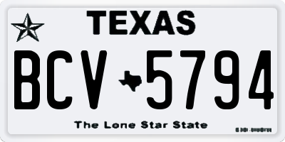 TX license plate BCV5794