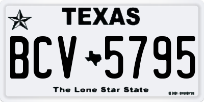 TX license plate BCV5795