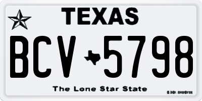 TX license plate BCV5798