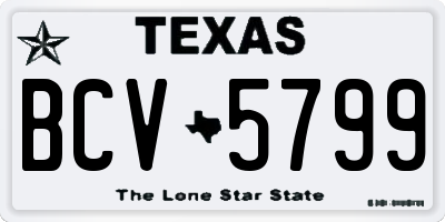 TX license plate BCV5799