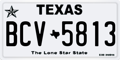 TX license plate BCV5813