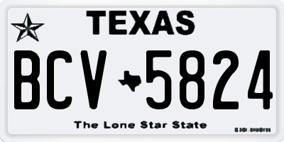 TX license plate BCV5824