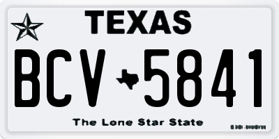 TX license plate BCV5841