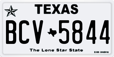 TX license plate BCV5844