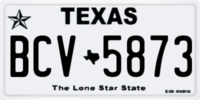TX license plate BCV5873