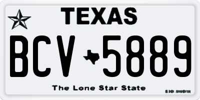 TX license plate BCV5889