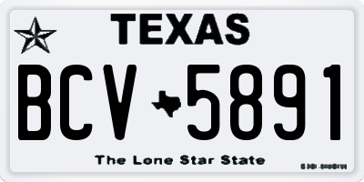 TX license plate BCV5891
