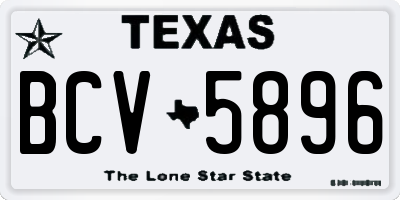 TX license plate BCV5896