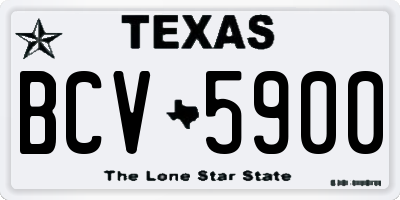 TX license plate BCV5900