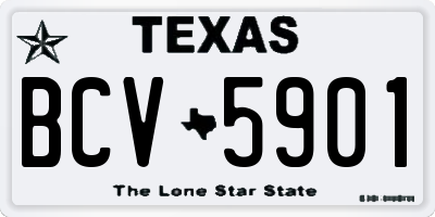 TX license plate BCV5901