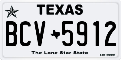 TX license plate BCV5912