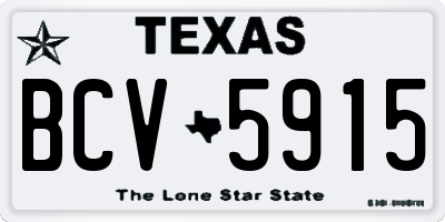 TX license plate BCV5915