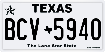 TX license plate BCV5940