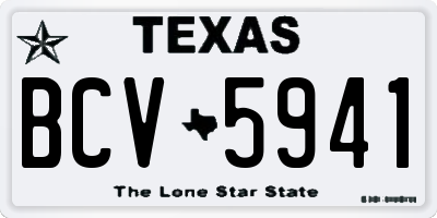 TX license plate BCV5941