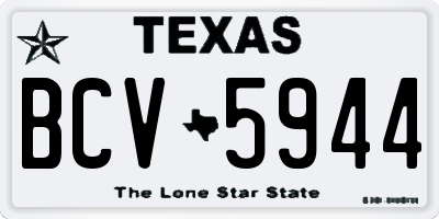 TX license plate BCV5944