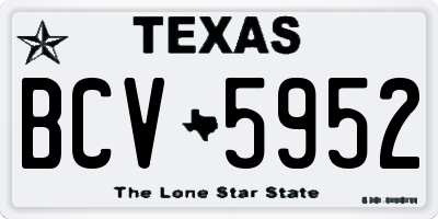 TX license plate BCV5952
