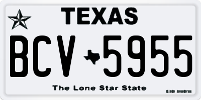 TX license plate BCV5955