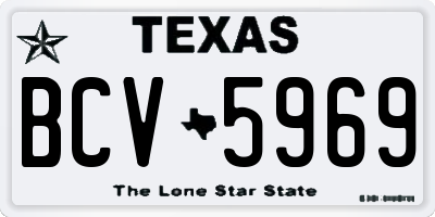 TX license plate BCV5969