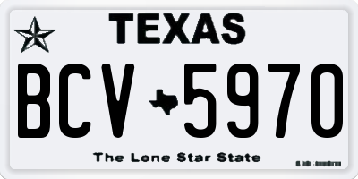 TX license plate BCV5970