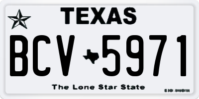 TX license plate BCV5971