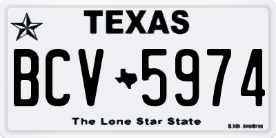 TX license plate BCV5974