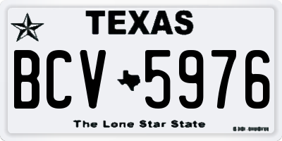 TX license plate BCV5976