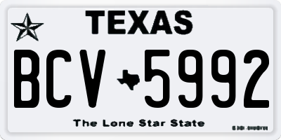 TX license plate BCV5992