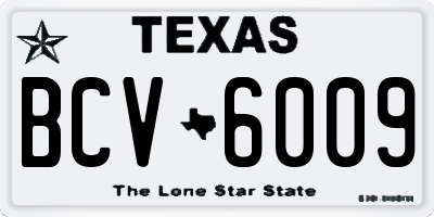 TX license plate BCV6009