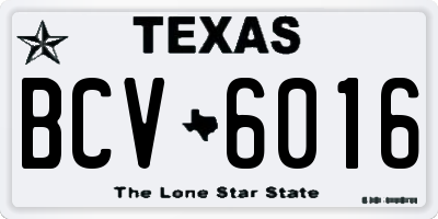 TX license plate BCV6016