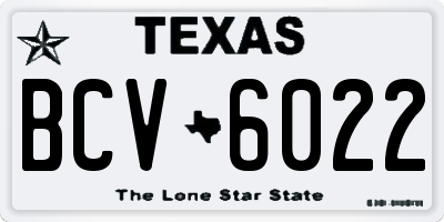 TX license plate BCV6022