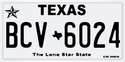 TX license plate BCV6024