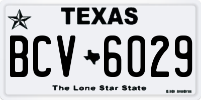 TX license plate BCV6029