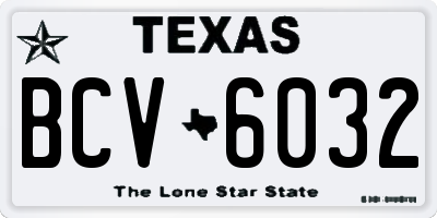 TX license plate BCV6032
