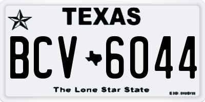TX license plate BCV6044