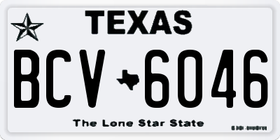 TX license plate BCV6046