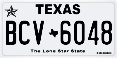 TX license plate BCV6048