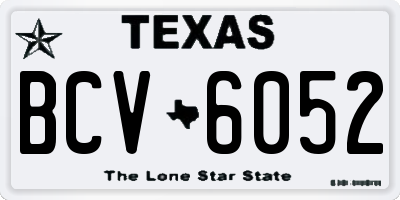TX license plate BCV6052