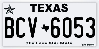 TX license plate BCV6053