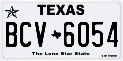 TX license plate BCV6054