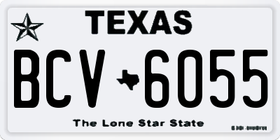 TX license plate BCV6055