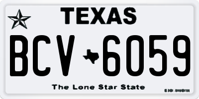 TX license plate BCV6059