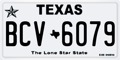 TX license plate BCV6079