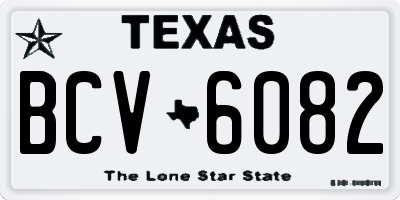 TX license plate BCV6082