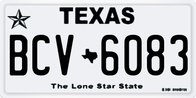 TX license plate BCV6083